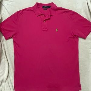 Polo Shirt in Hot Pink